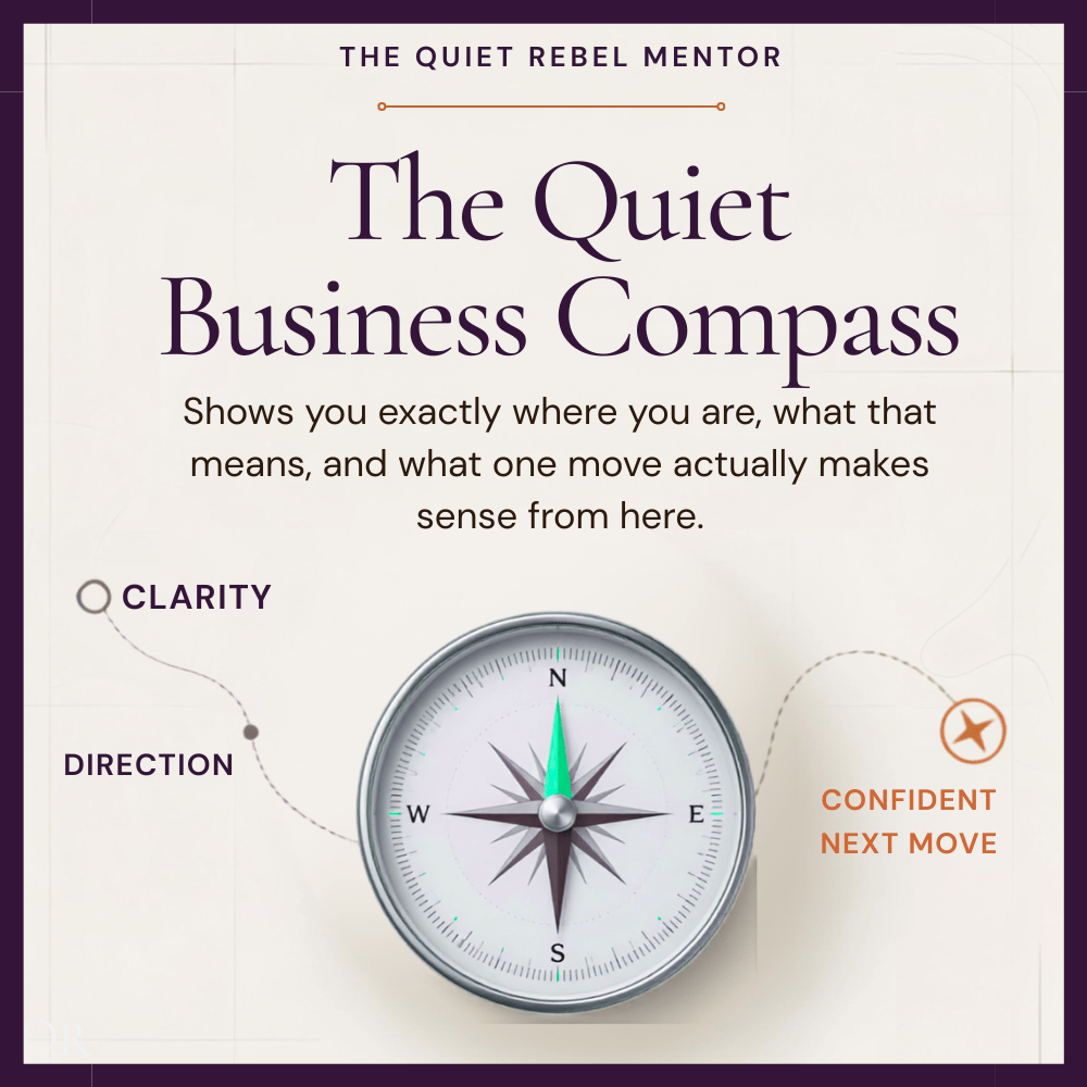 The Quiet Business Compass, showing where you are and one confident next move