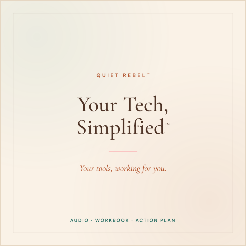 Your Tech, Simplified, audio, workbook and action plan